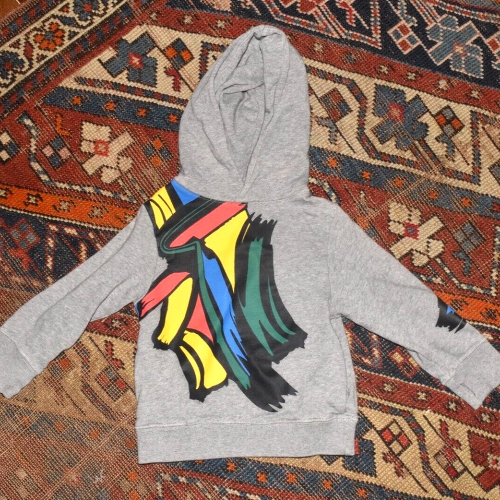 Stella McCartney Kids Soft Gray Hooded Sweatshirt Size 2